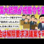 【2chまとめ】韓国大統領が戒厳令を宣布、国会は解除要求決議案を可決【ゆっくり】